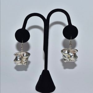 Sterling Bunny Earrings